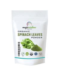 Spinaci biologici in polvere magica arcobaleno superfood