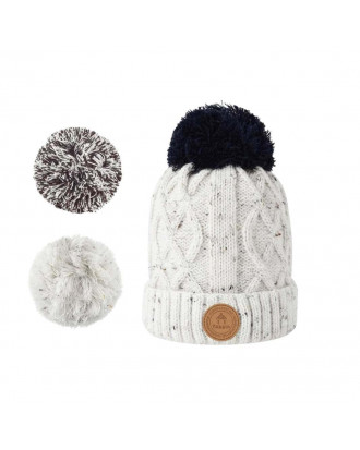 Elefantini con cappuccio a maglia con tre pompon