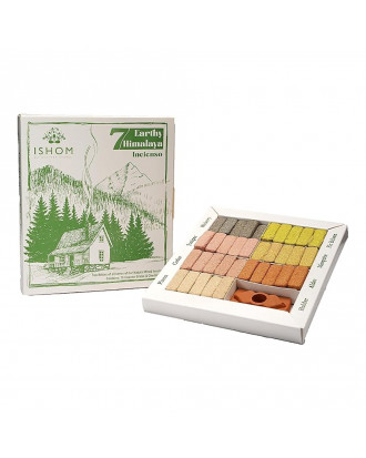 Set di incensi Smudge a forma di mattoncino (70 mattoncini + portaincenso in terracotta)