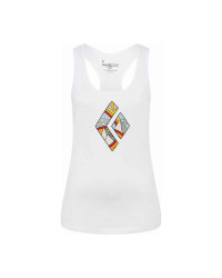 T-shirt smanicata da donna Rainbow Diamond