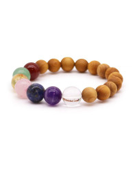 Bracciale Chakra in Legno di Cedro