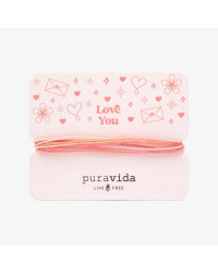 Braccialetto Pura Vida Love You Bracelet Card