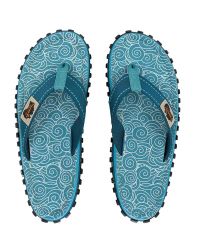 Gumbies Flip Flops Islander Infradito Turquoise Swirls