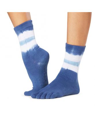 Calzini alti antiscivolo Toesox con dita Crew Grip Full Toe  