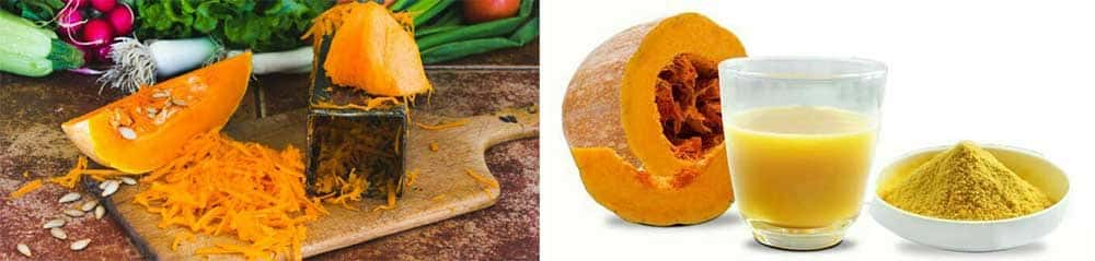 Polvere di zucca biologica (ricca di vitamina A)